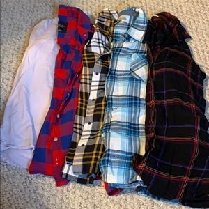 BUNDLE of 5 Button Down/Plaid Shirts
